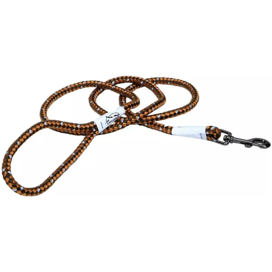 K9 Explorer Reflective Braided Rope Snap Leash - Campfire Orange-Cat-Coastal Pet-6' Lead-