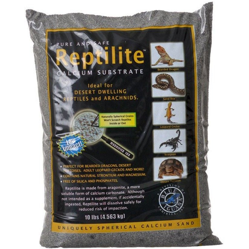 Blue Iguana Reptilite Calcium Substrate for Reptiles - Smokey Sands-Reptile-Caribsea-40 lbs - (4 x 10 lb Bags)-