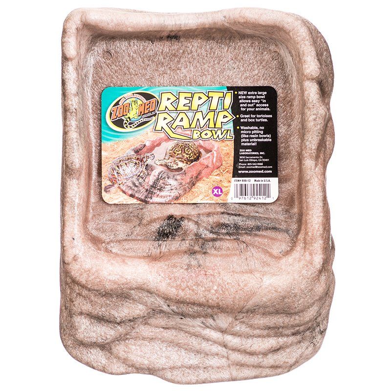 Zoo Med Repti Ramp Bowl-Reptile-Zoo Med-X-Large (12.75"L x 9.5"W)-