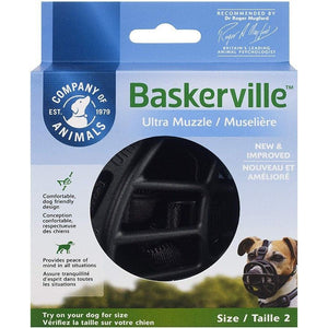 Baskerville Ultra Muzzle for Dogs-Dog-Company of Animals-Size 2 - Dogs 12-25 lbs - (Nose Circumference 10.5")-