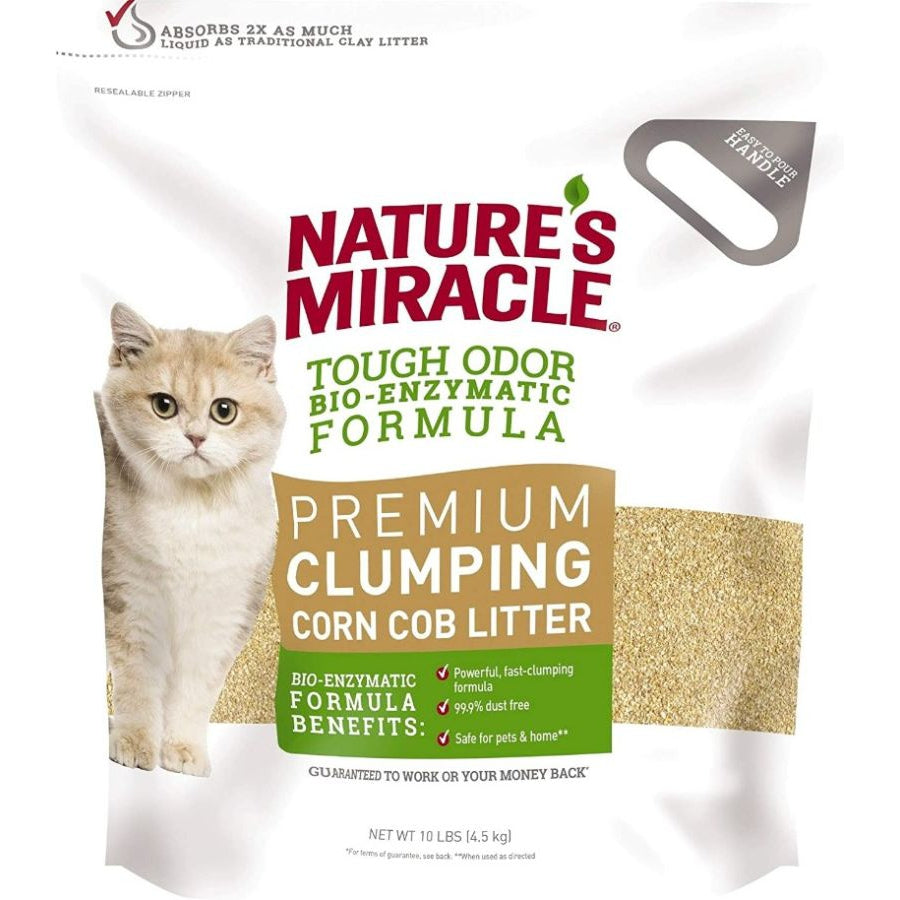 Nature's Miracle Tough Odor Bio-Enzymatic Formula Premium Clumping Corn Cob Litter-Cat-Natures Miracle-10 lbs-