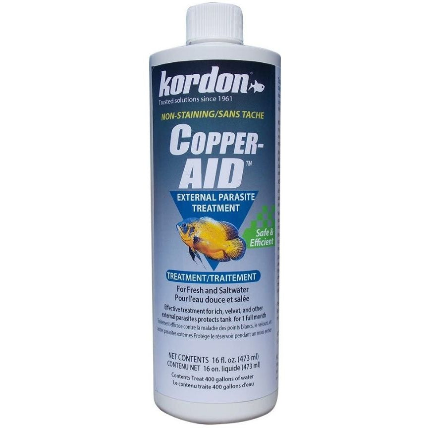 Kordon Copper Aid External Parasite Treatment-Fish-Kordon-16 oz (Treats 400 Gallons)-