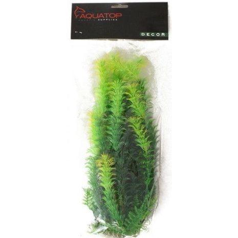 Aquatop Yellow Tipped Aquarium Plant - Green-Fish-Aquatop-12" High w/ Weighted Base-