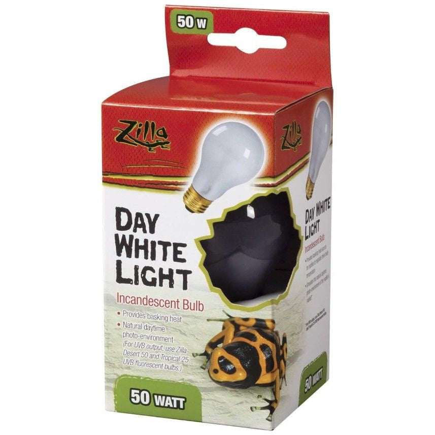 Zilla Incandescent Day White Light Bulb for Reptiles-Fish-Zilla-50 Watt-