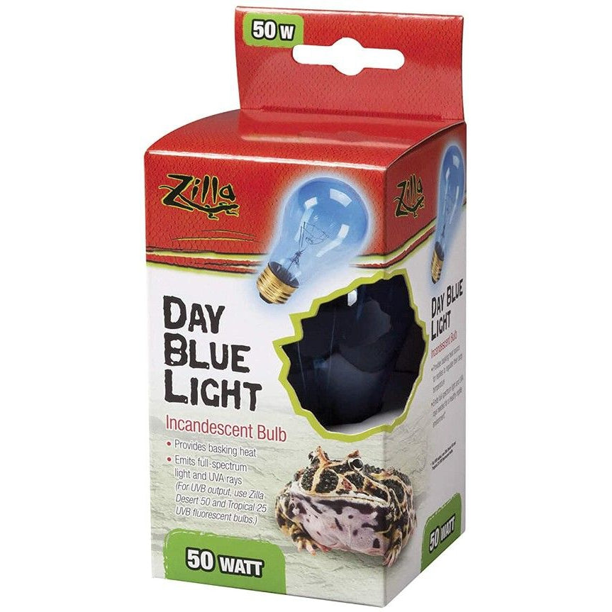 Zilla Incandescent Day Blue Light Bulb for Reptiles-Fish-Zilla-50 Watt-