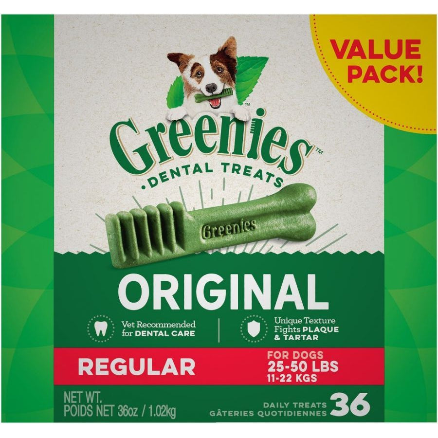 Greenies Regular Dental Dog Treats-Dog-Greenies-36 count-