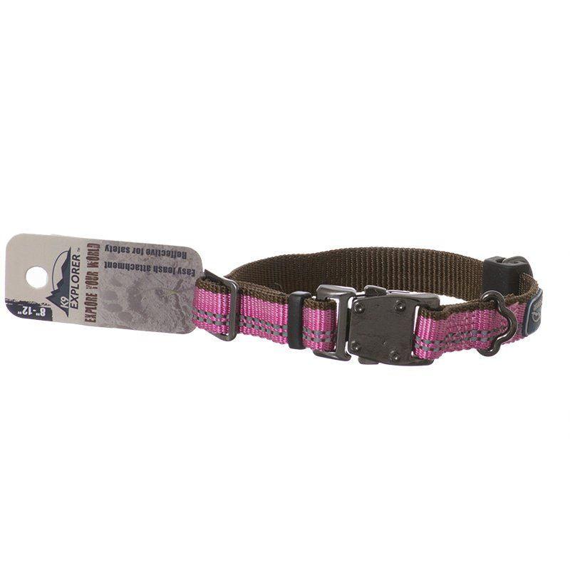 K9 Explorer Reflective Adjustable Dog Collar - Rosebud-Dog-Coastal Pet-8"-12" Long x 5/8 Wide-