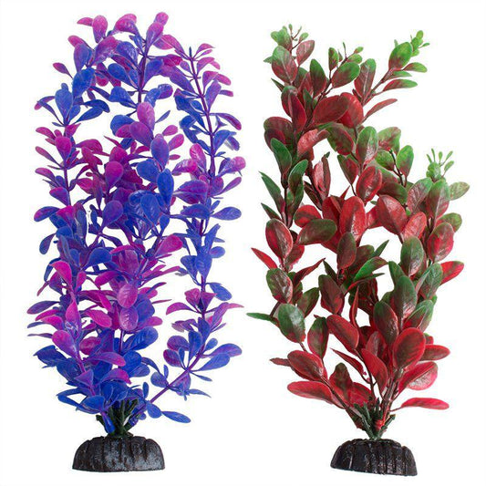 Aquatop Multi-Colored Aquarium Plants Purple/Pink and Green/Red-Fish-Aquatop-2 count-