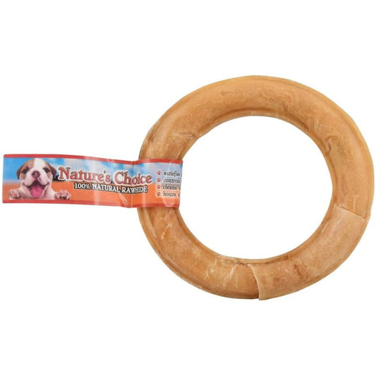 Loving Pets Nature's Choice Pressed Rawhide Donut-Dog-Loving Pets-Large - (6" Diameter)-