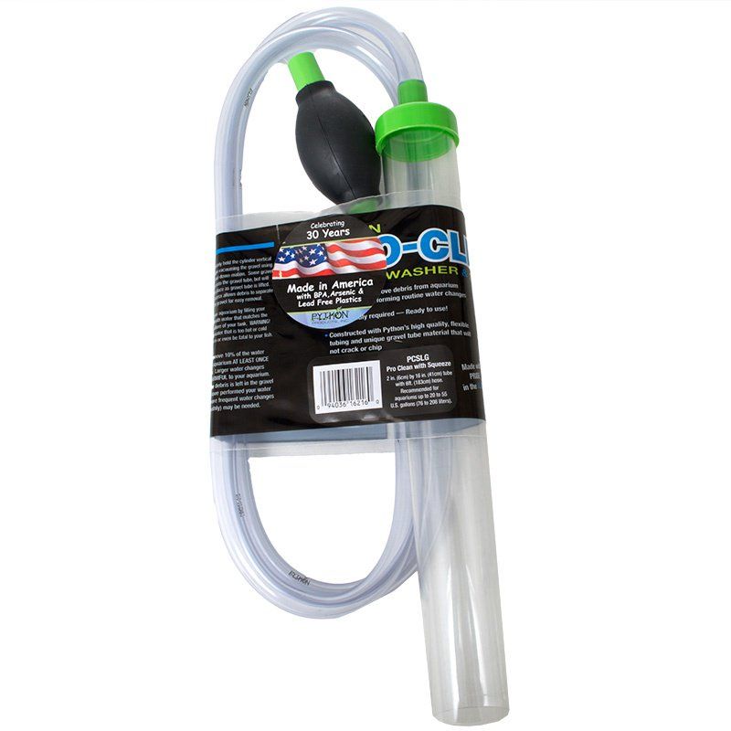Python Pro-Clean Gravel Washer & Siphon Kit with Squeeze-Fish-Python Products-Large - Aquariums 20-55 Gallons - (16"L x 2"D)-