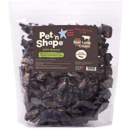 Pet 'n Shape Natural Beef Lung Chunx Dog Treats - Sizzling Bacon Flavor-Dog-Pet 'n Shape-2 lb Tub-