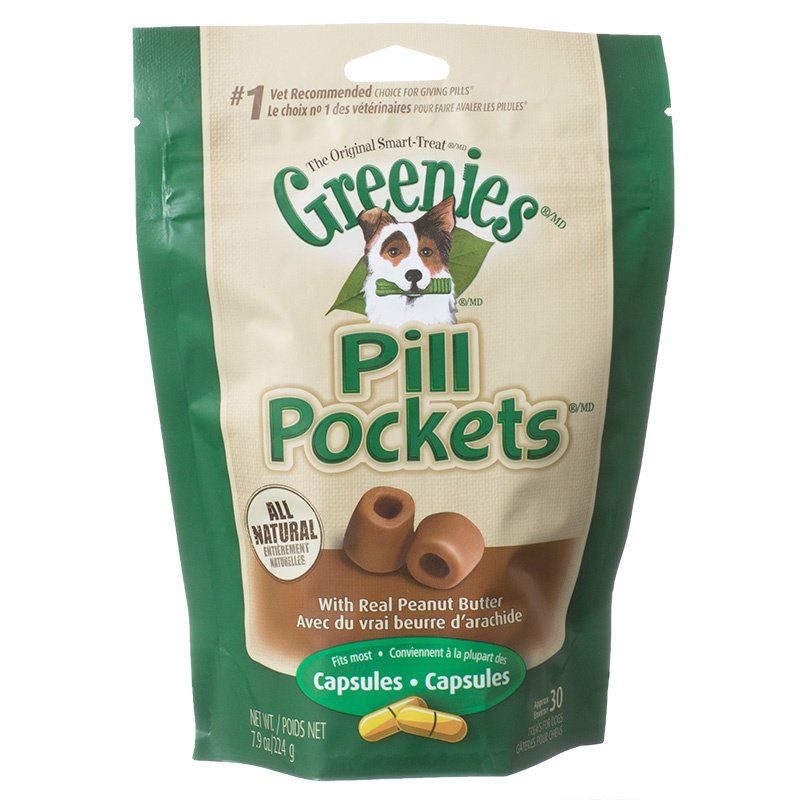 Greenies Pill Pocket Peanut Butter Flavor Dog Treats-Dog-Greenies-Large - 30 Treats (Capsules)-