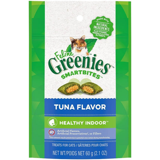 Greenies SmartBites Healthy Indoor Tuna Flavor Cat Treats-Cat-Greenies-2.1 oz-
