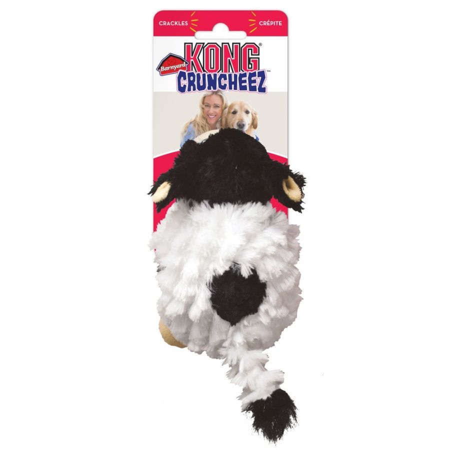 KONG Barnyard Cruncheez Plush Cow Dog Toy-Dog-KONG-Large (8.3" Long)-