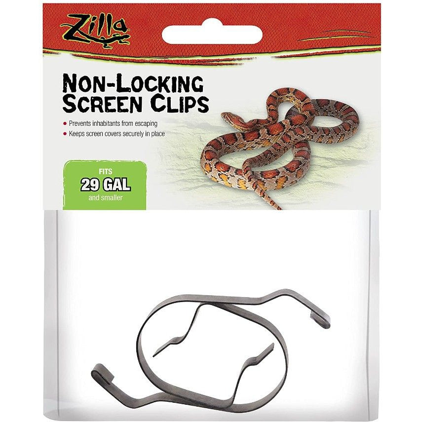 Zilla Fresh Air Non-Locking Screen Clips-Reptile-Zilla-29 Gallon Tanks and Up-