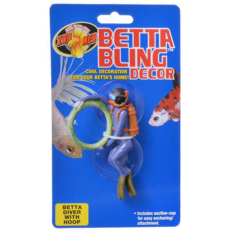 Zoo Med Betta Bling Diver with Hoop Decor-Fish-Zoo Med-1 Pack-