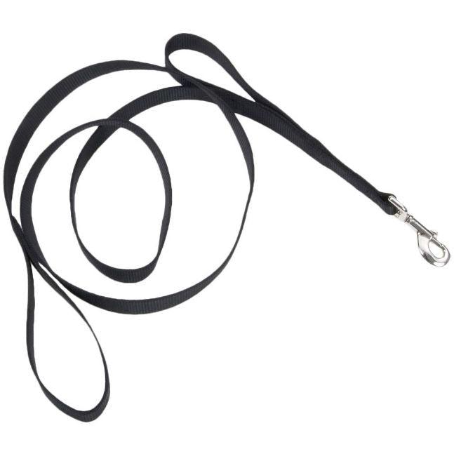 Loops 2 Double Nylon Handle Leash - Black-Dog-Coastal Pet-6" Long x 1" Wide-