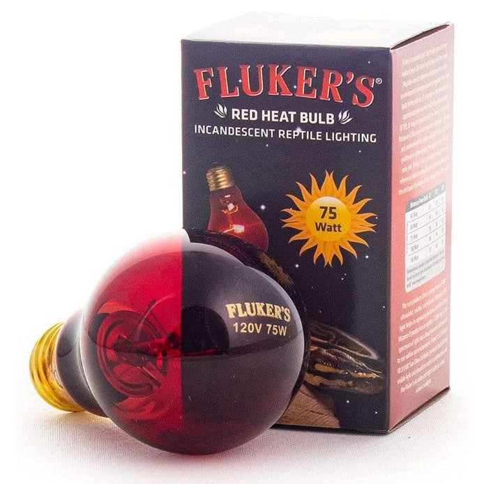 Flukers Red Heat Incandescent Bulb-Reptile-Flukers-75 Watt-