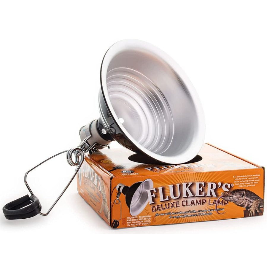 Flukers Clamp Lamp with Switch-Reptile-Flukers-150 Watt (8.5" Diameter)-