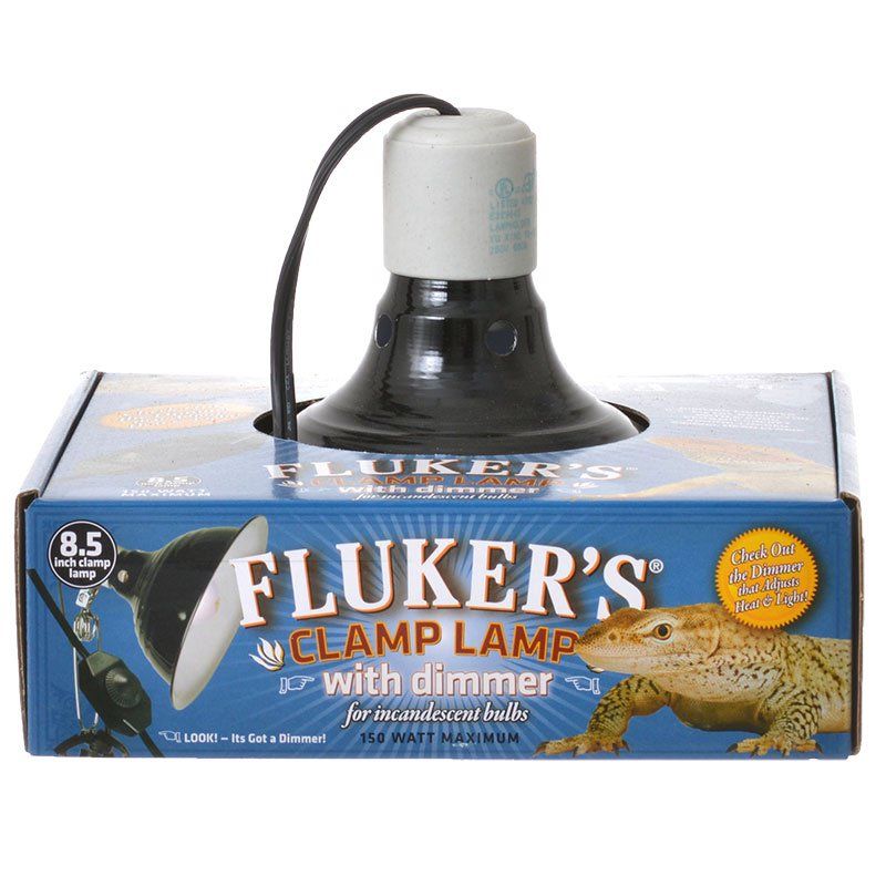 Flukers Clamp Lamp with Dimmer-Reptile-Flukers-150 Watt (8.5" Diameter)-