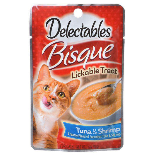 Hartz Delectables Bisque Lickable Cat Treats - Tuna & Shrimp-Animals & Pet Supplies-BimBimPet-