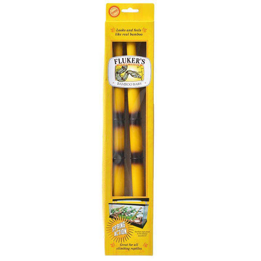 Flukers Spring Loaded Bamboo Bars-Reptile-Flukers-2 Pack - (Extendable from 10.5"L - 15"L)-