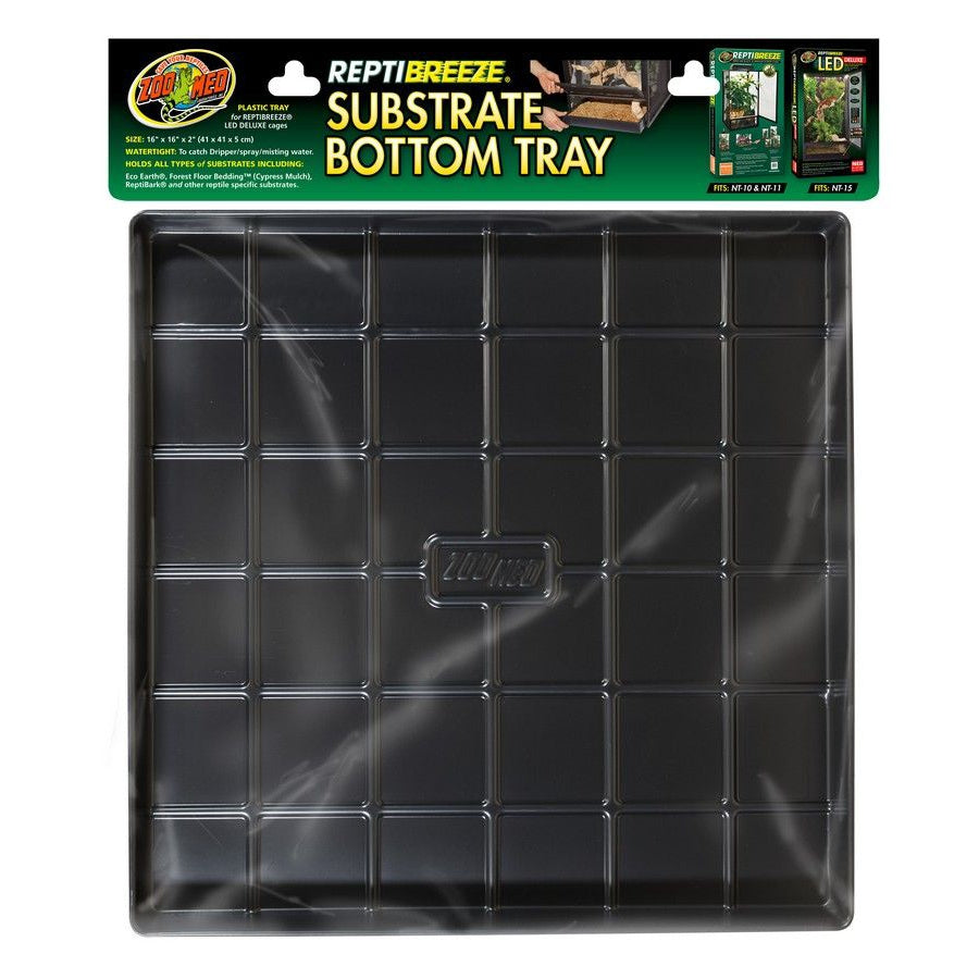 Zoo Med ReptiBreeze Substrate Bottom Tray-Reptile-Zoo Med-Tray for NT10, NT11 & NT15 - (16"L x 16"W x 2"H)-