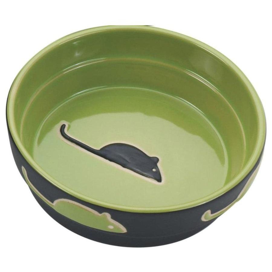 Spot Fresco Cat Dish - Green-Cat-Spot-5" Diameter-