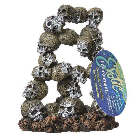 Exotic Environments Skull Archway Aquarium Ornament-Fish-Blue Ribbon Pet Products-Small - (5.5"L x 3.25"W x 6.5"H)-
