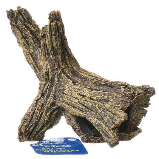 Exotic Environments Driftwood Basking Den Natural Aquarium Ornament-Fish-Blue Ribbon Pet Products-5.75"L x 4.25"W x 4.5"H-