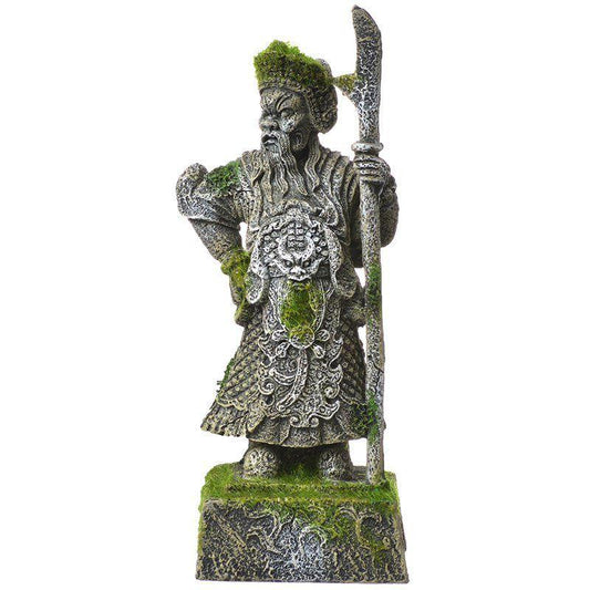 Exotic Environments Thai Warrior Statue with Moss Aquarium Ornament-Fish-Blue Ribbon Pet Products-3.5"L x 3"W x 8.5"H-