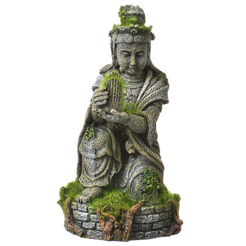 Exotic Environments Ancient Buddha Statue with Moss Aquarium Ornament-Fish-Blue Ribbon Pet Products-4"L x 3.75"W x 7"H-