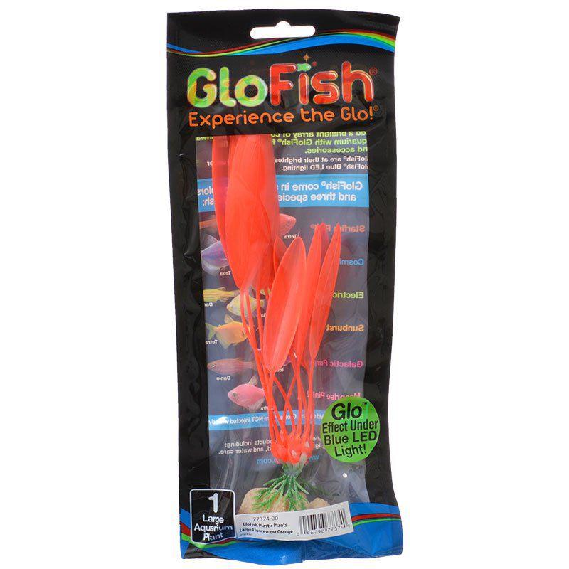 GloFish Orange Aquarium Plant-Fish-GloFish-Large - (7"-8.5" High)-