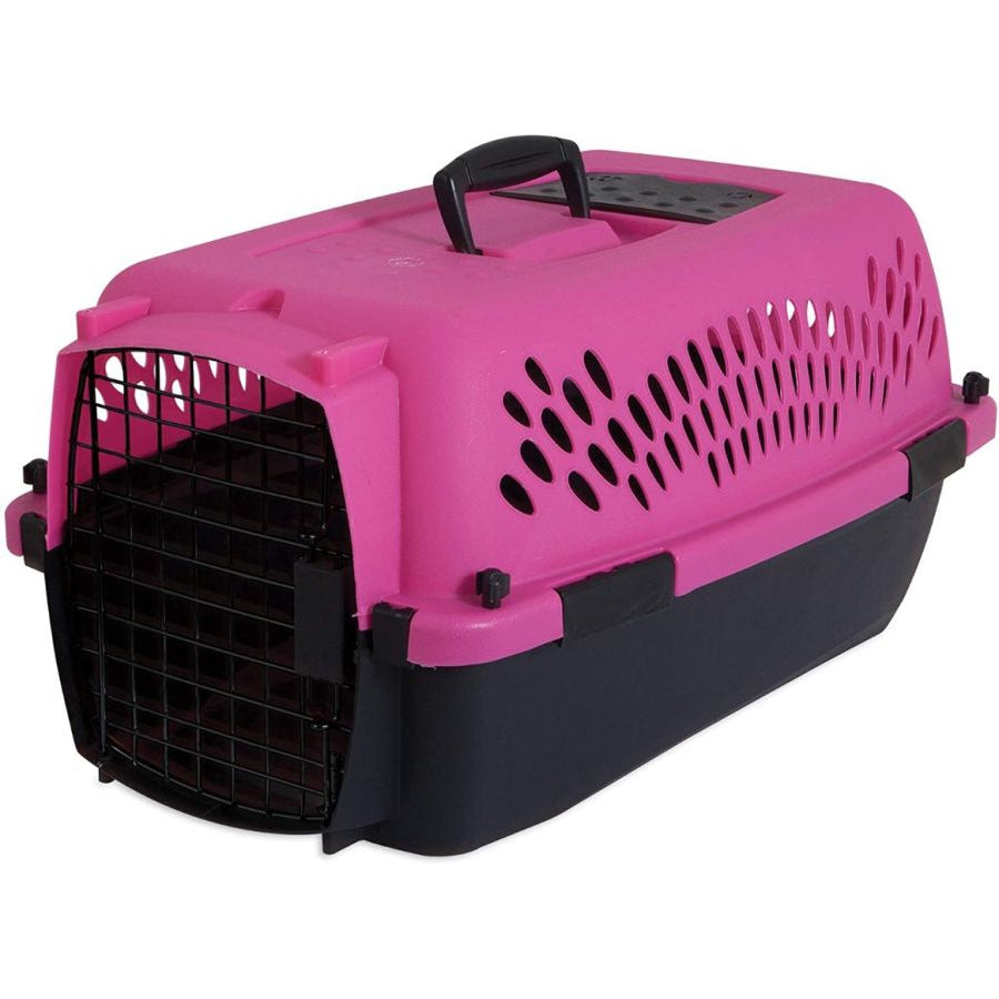 Aspen Pet Fashion Pet Porter Kennel Pink and Black-Dog-Aspen Pet-1 count-