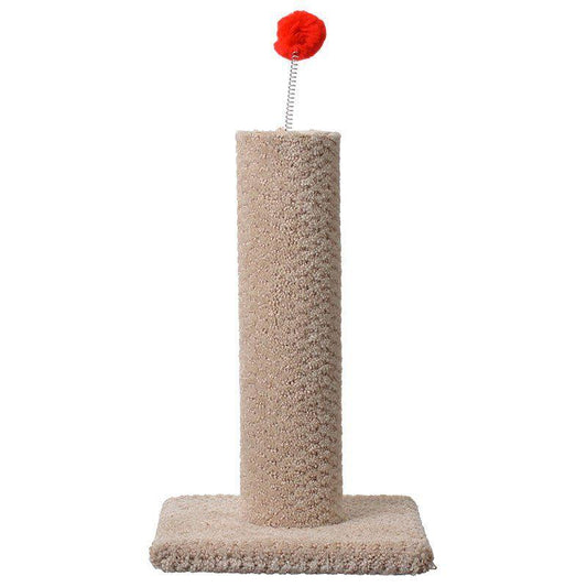 Classy Kitty Carpeted Cat Post with Spring Toy-Cat-North American Pet Products-16" High (Assorted Colors)-