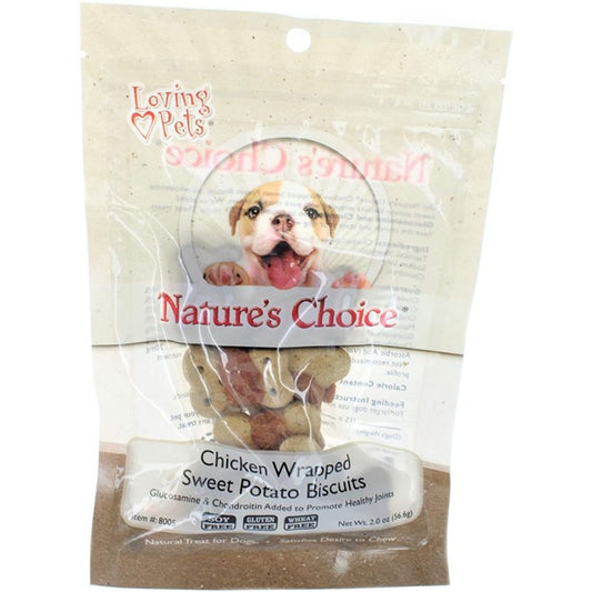 Loving Pets Natures Choice Chicken Wrapped Sweet Potato Biscuit Dog Treats-Dog-Loving Pets-2 oz-