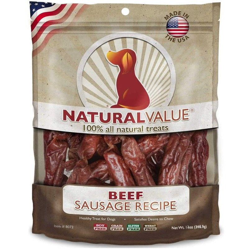 Loving Pets Natural Value Beef Sausages-Dog-Loving Pets-14 oz-