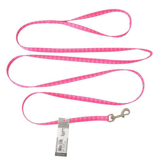 Pet Attire Styles Polka Dot Pink Dog Leash-Dog-Coastal Pet-6' Long x 3/8" Wide-