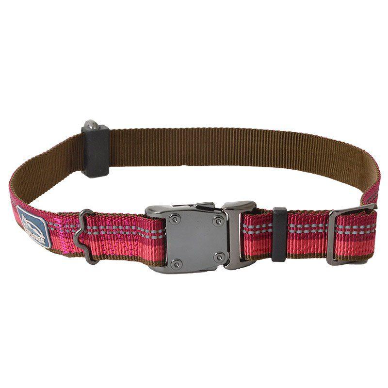 K9 Explorer Berry Red Reflective Adjustable Dog Collar-Dog-Coastal Pet-18"-26" Long x 1" Wide-