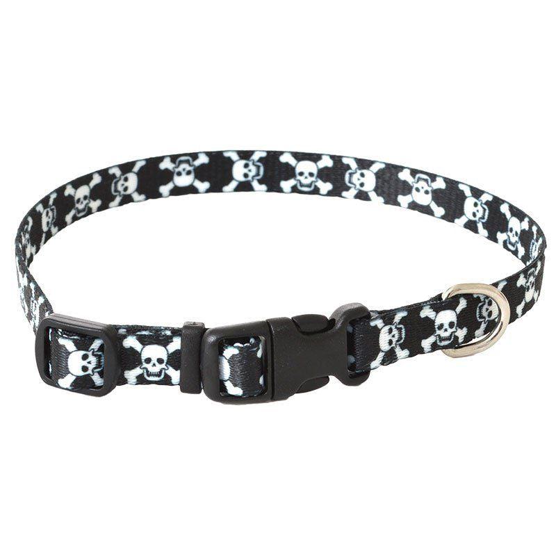 Pet Attire Styles Skulls Adjustable Dog Collar-Dog-Coastal Pet-8"-12" Long x 3/8" Wide-