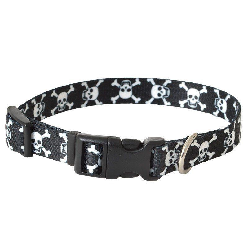 Pet Attire Styles Skulls Adjustable Dog Collar-Dog-Coastal Pet-10"-14" Long x 5/8" Wide-