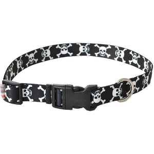 Pet Attire Styles Skulls Adjustable Dog Collar-Dog-Coastal Pet-18"-26" Long x 1" Wide-