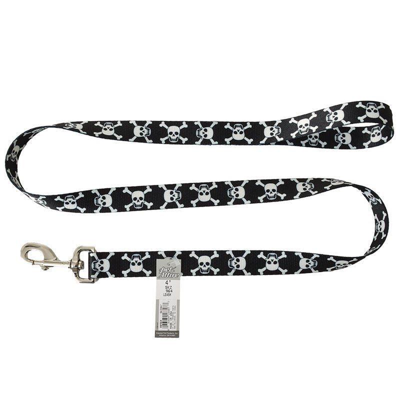 Pet Attire Styles Skulls Dog Leash-Dog-Coastal Pet-4' Long x 1" Wide-