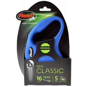 Flexi New Classic Retractable Tape Leash - Blue-Dog-Flexi-Small - 16' Lead (Pets up to 33 lbs)-