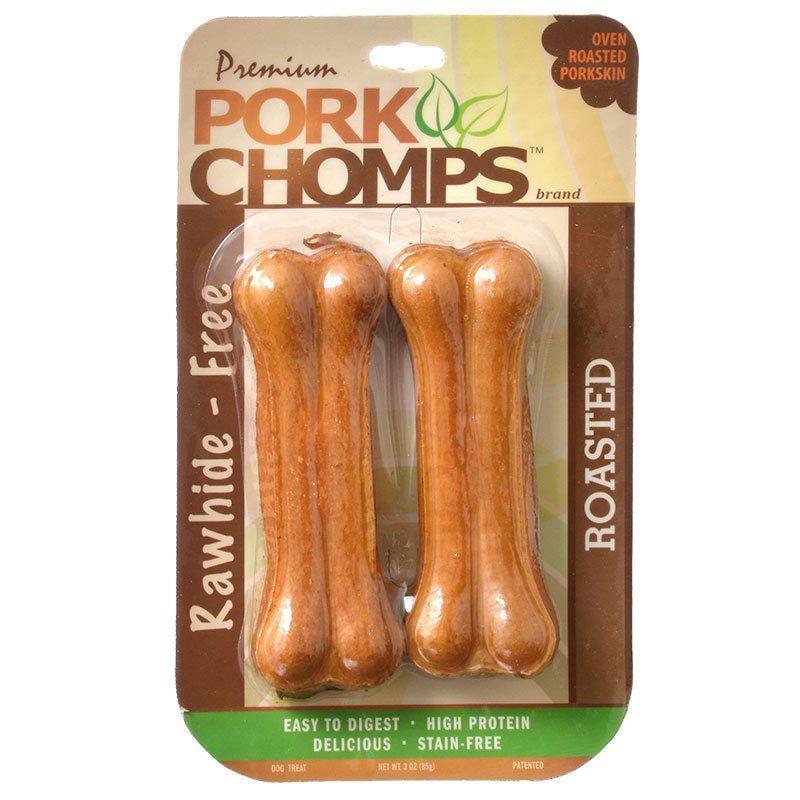 Pork Chomps Roasted Pressed Bones-Dog-Scott Pet-4.5" Bones - 2 Pack-