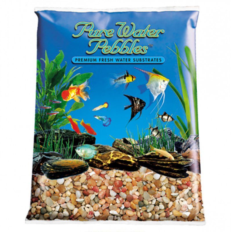 Pure Water Pebbles Aquarium Gravel - Cumberland River Gems-Fish-Pure Water Pebbles-25 lbs (6.3-9.5 mm Grain)-