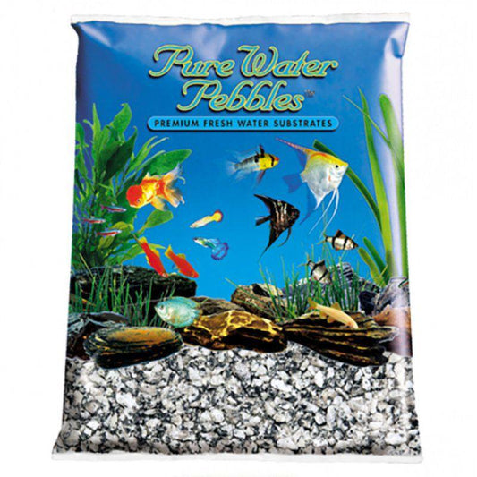 Pure Water Pebbles Aquarium Gravel - Silver Mist-Fish-Pure Water Pebbles-5 lbs (6.3-9.5 mm Grain)-