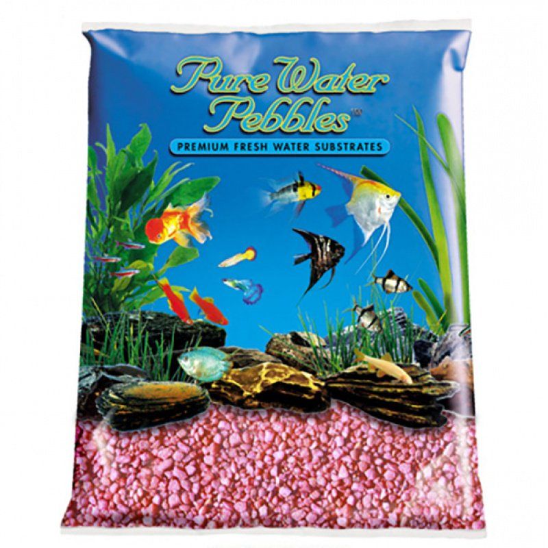 Pure Water Pebbles Aquarium Gravel - Neon Pink-Fish-Pure Water Pebbles-5 lbs (3.1-6.3 mm Grain)-