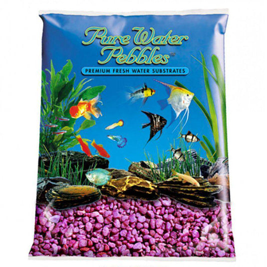 Pure Water Pebbles Aquarium Gravel - Neon Purple-Fish-Pure Water Pebbles-5 lbs (3.1-6.3 mm Grain)-