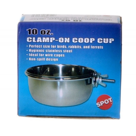 Spot Stainless Steel Coop Cup with Bolt Clamp-Bird-Spot-10 oz-